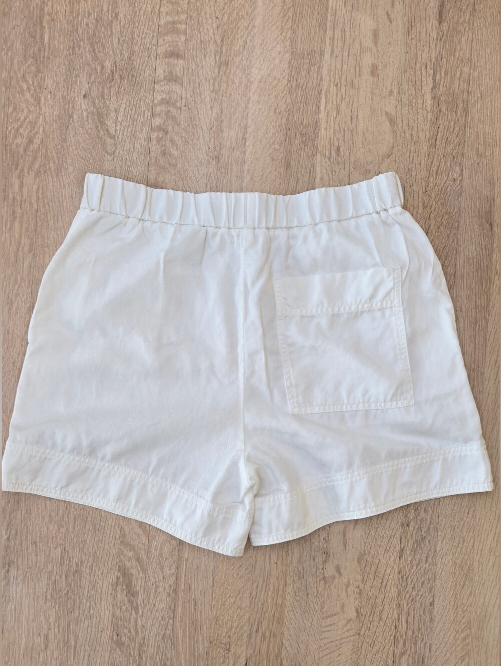 COS White High-Waist Cotton Shorts